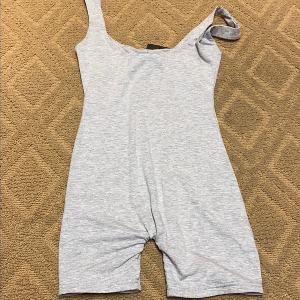heather grey basic unitard - Picture 2 of 3